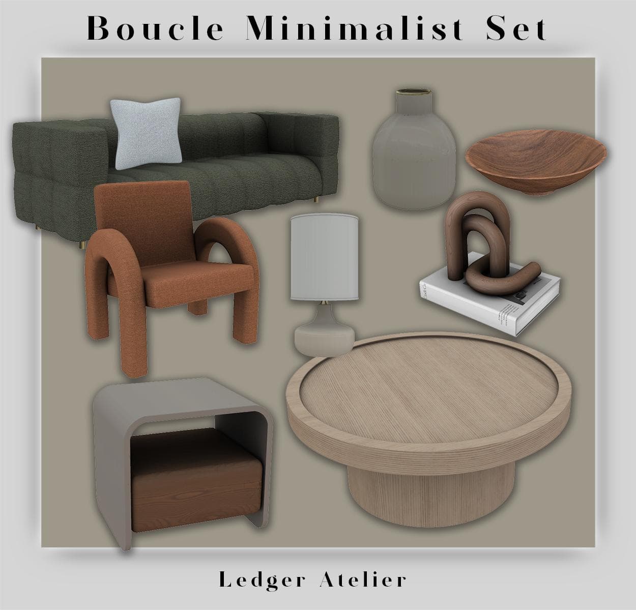 Скриншот мода Набор для гостиной Boucle Minimalist Set